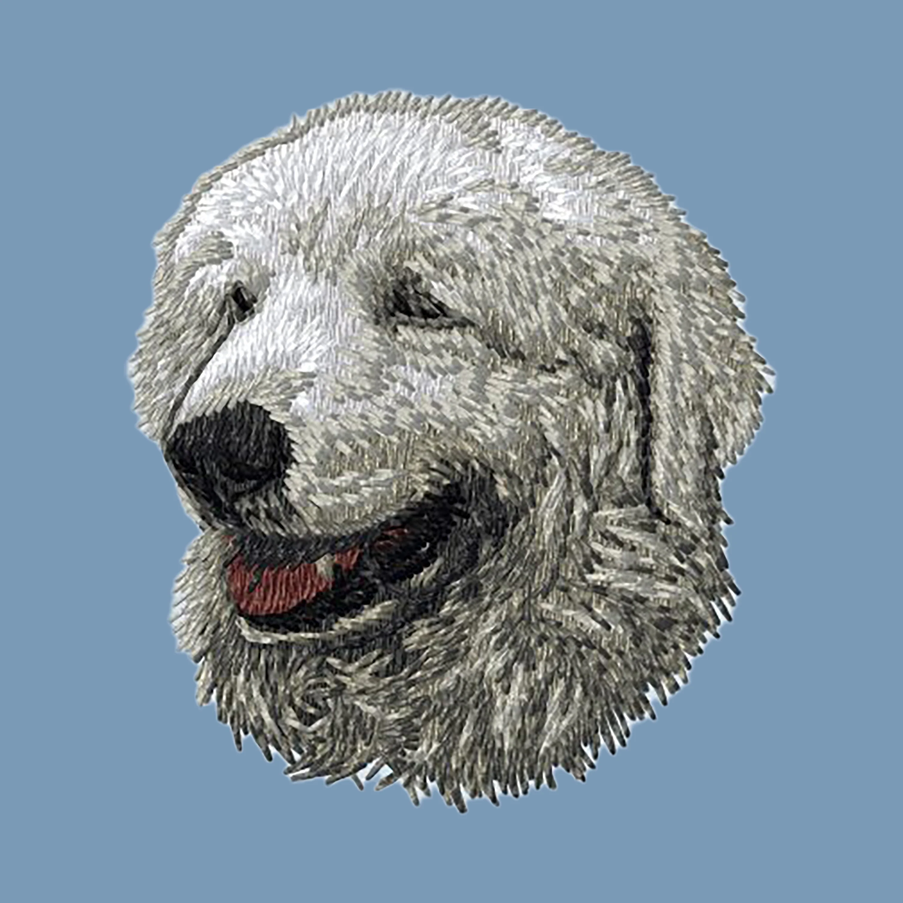 Kuvasz Embroidered Men's Denim Shirt - Image 2