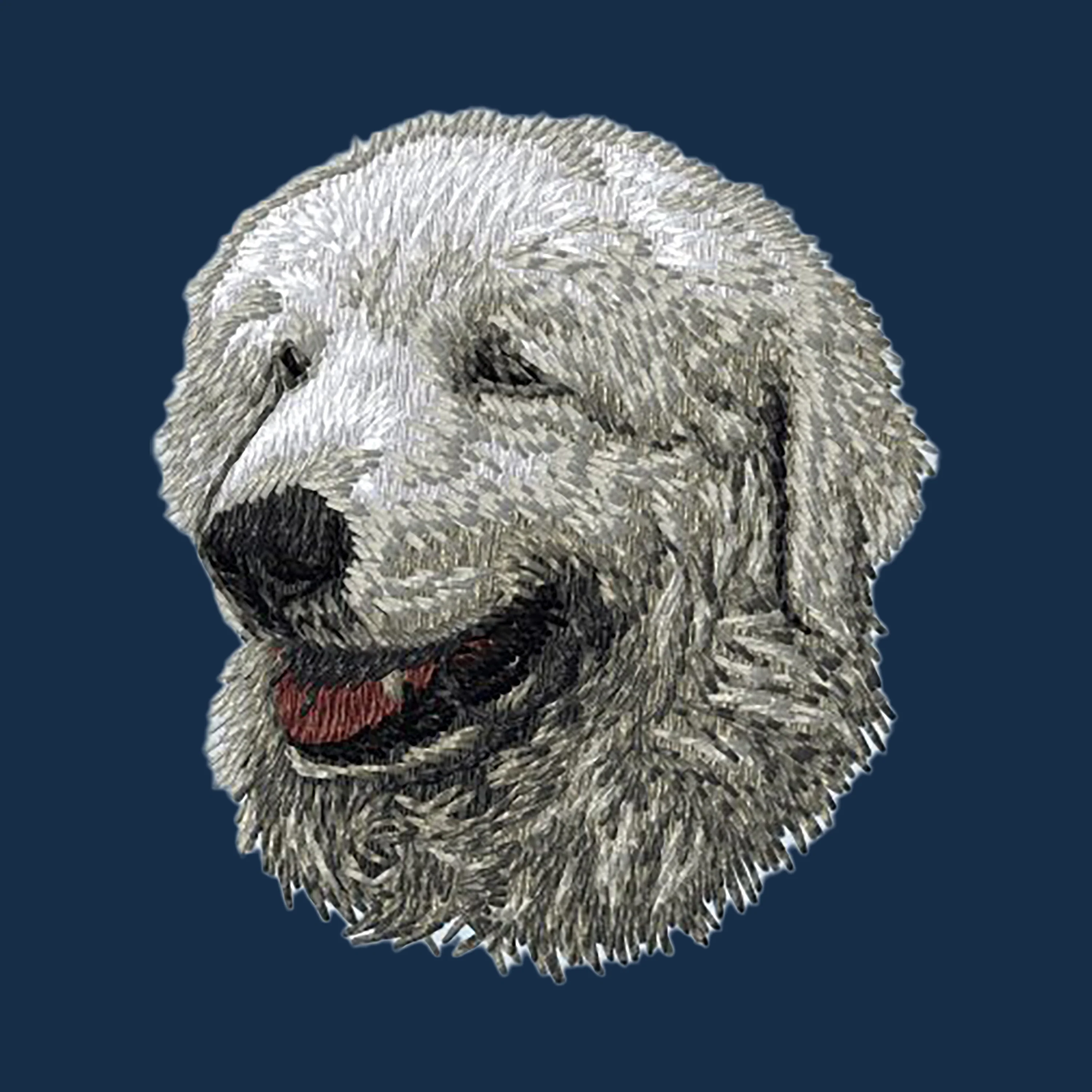 Kuvasz Embroidered Men's Denim Shirt - Image 4