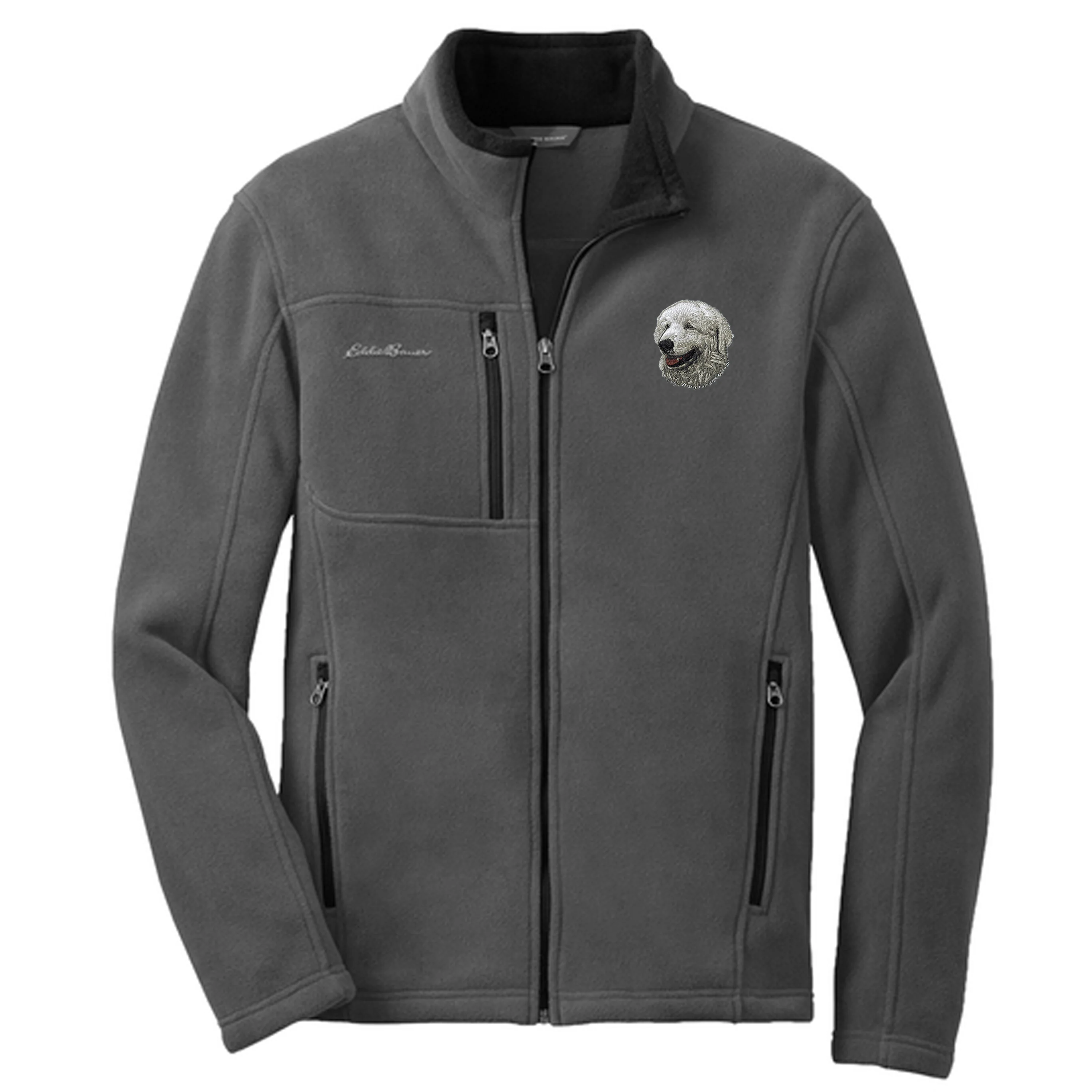 Kuvasz Embroidered Men's Fleece Jacket