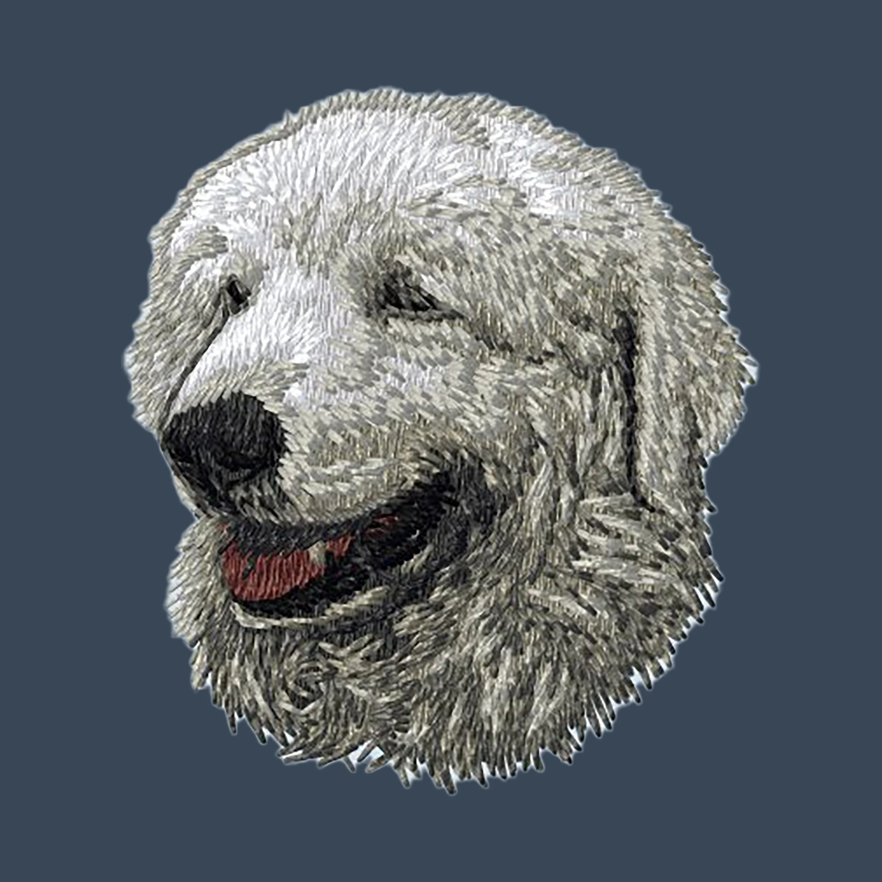 Kuvasz Embroidered Women's Denim Shirt - Image 4