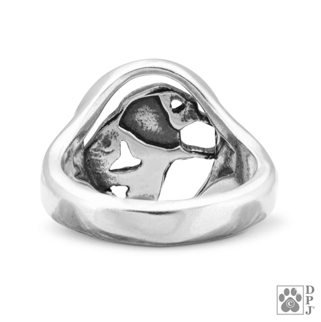 Labrador Retriever, Head, Sterling Silver Ring - Image 2