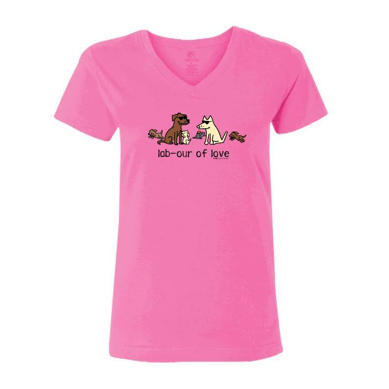 Lab-our Of Love - Ladies T-Shirt V-Neck - Image 5