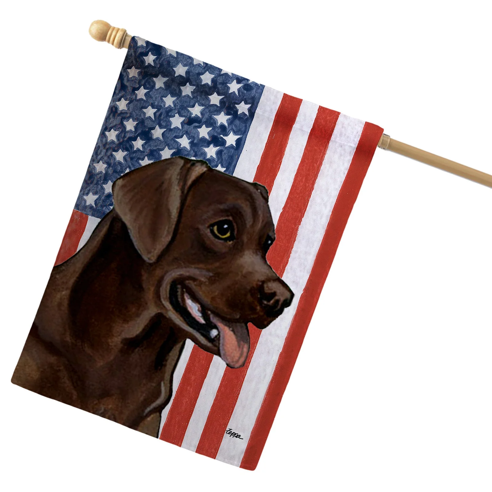 Labrador Retriever Americana House Flag - Image 3