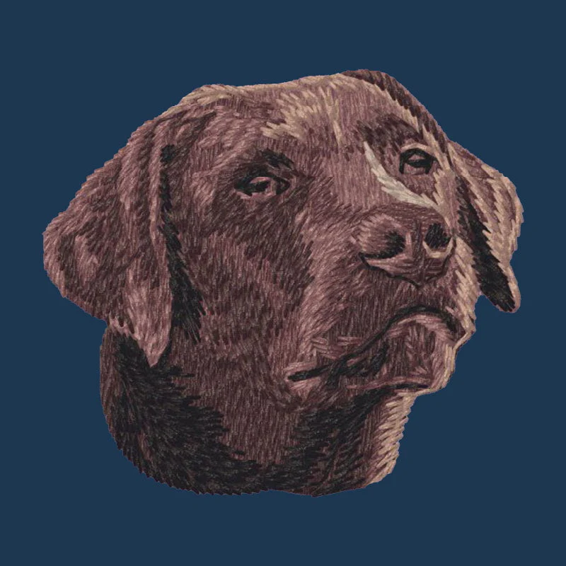 Labrador Retriever Embroidered Men's Denim Shirt - Image 4