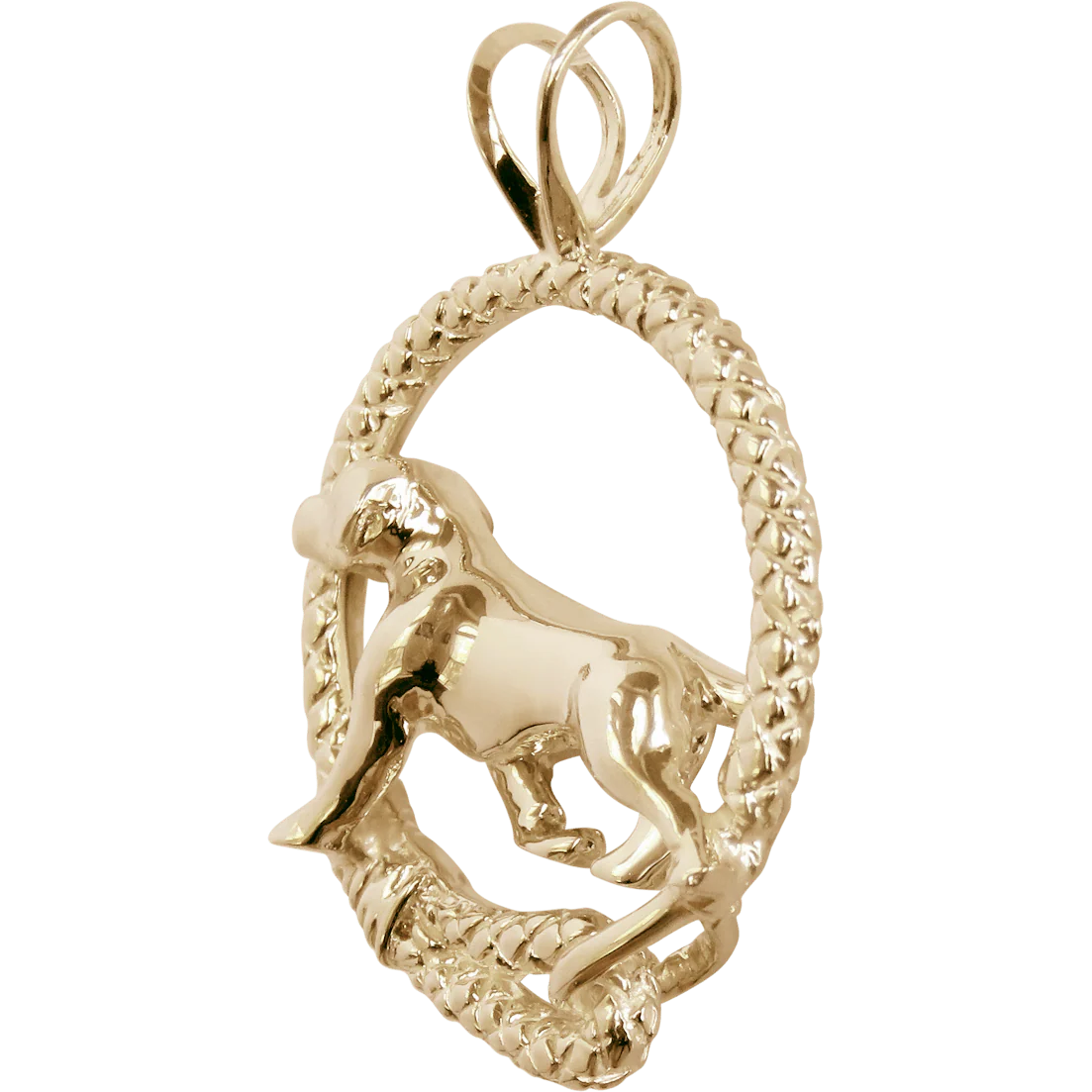 Solid 14K Gold Labrador Retriever Leash Pendant - Image 3