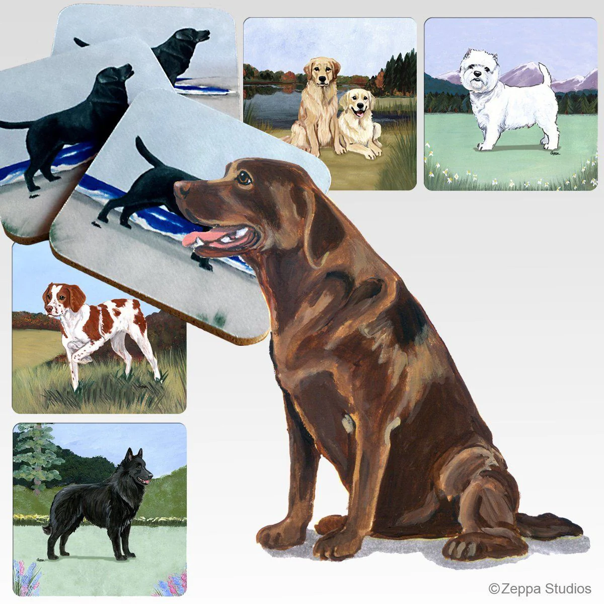 Labrador Retriever Scenic Coaster Set - Image 3