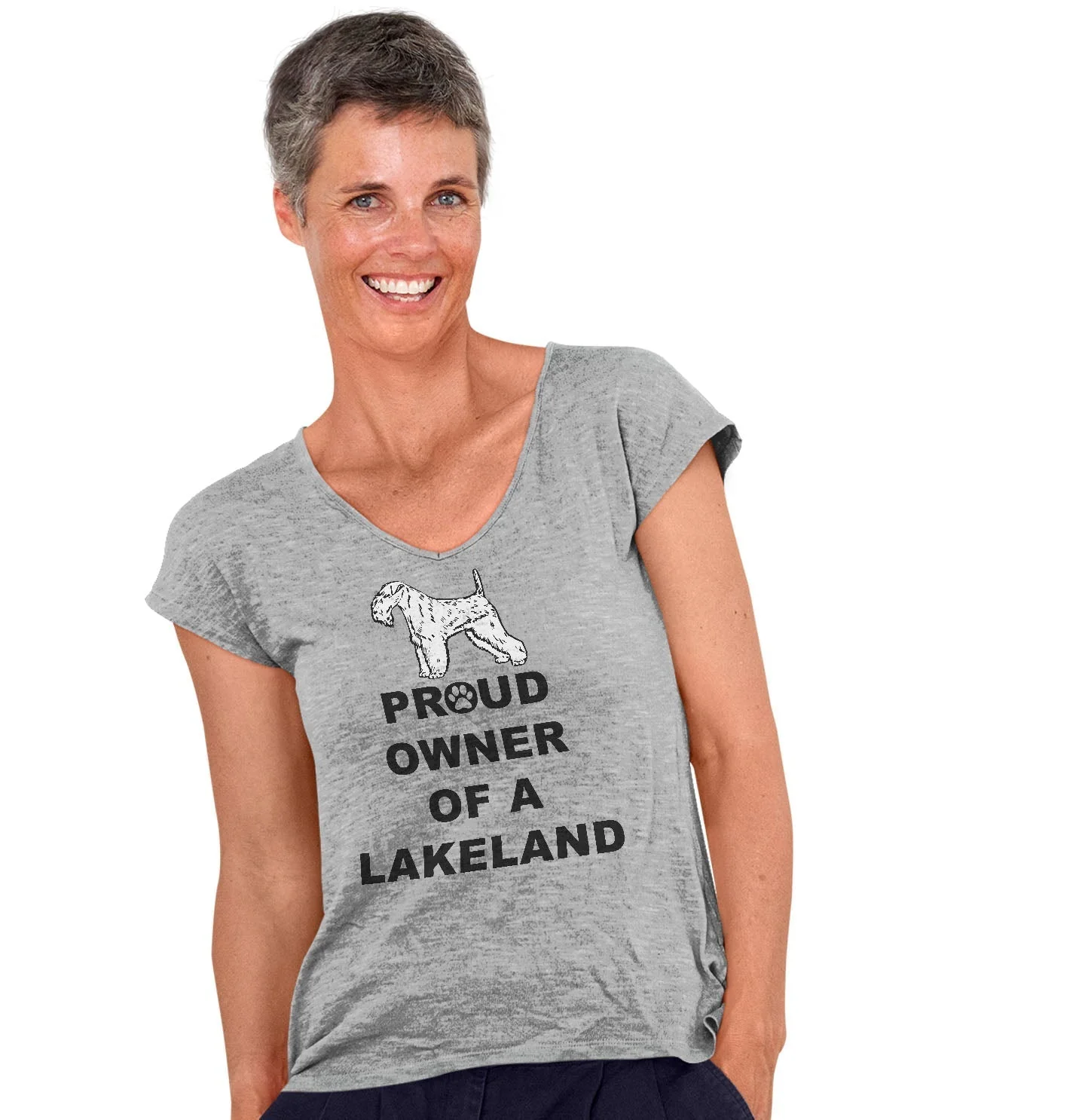 Lakeland Terrier Proud Owner - Women's V-Neck T-Shirt - Image 3