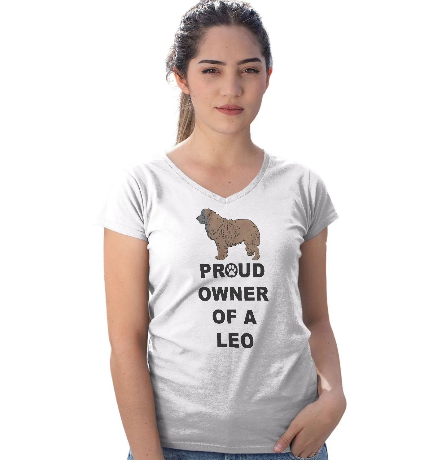 Leonberger Proud Owner - Women's V-Neck T-Shirt