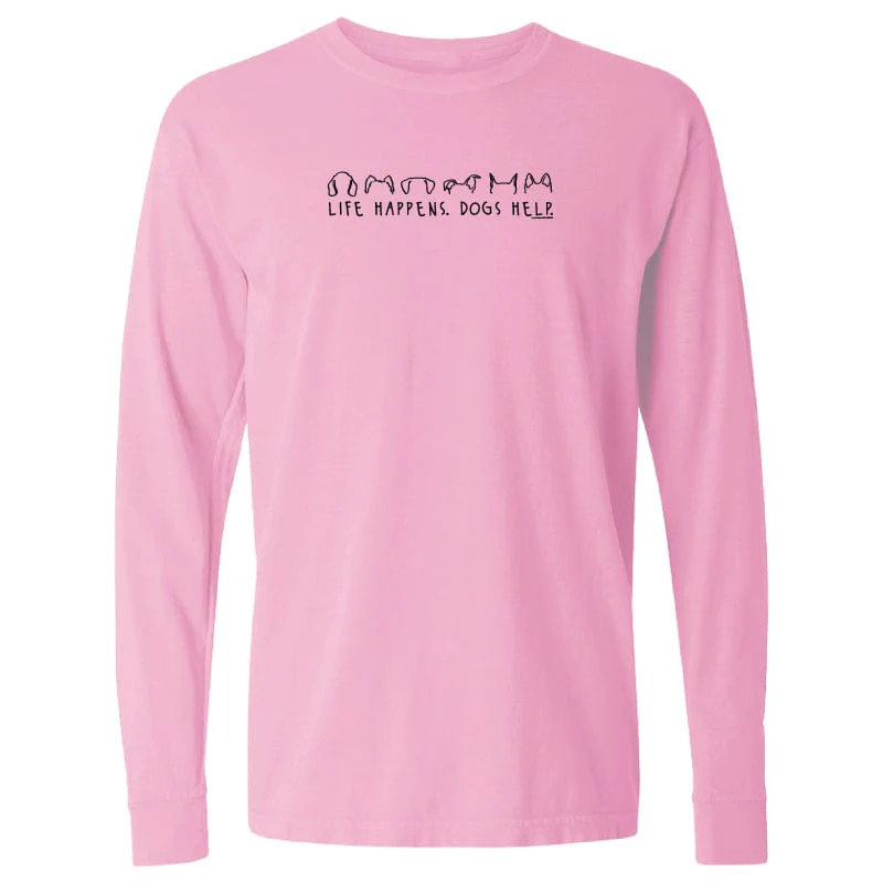 Life Happens Dogs Help - Long-Sleeve T-Shirt Classic
