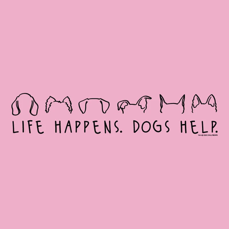 Life Happens Dogs Help - Long-Sleeve T-Shirt Classic - Image 2