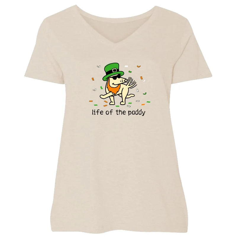Life of the Paddy - Ladies Curvy V-Neck Tee