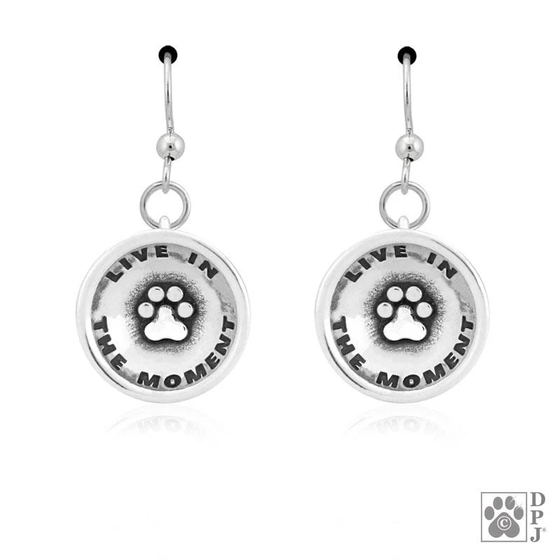 Live In The Moment Paw Earrings - Image 2