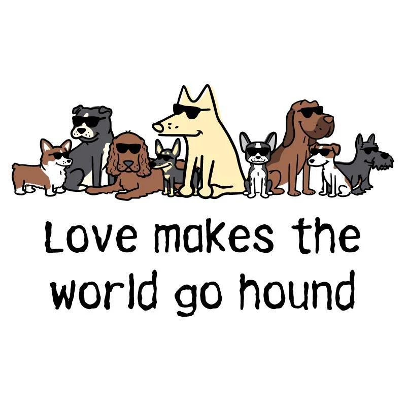Love Makes The World Go Hound - Coffee Mug - Image 2
