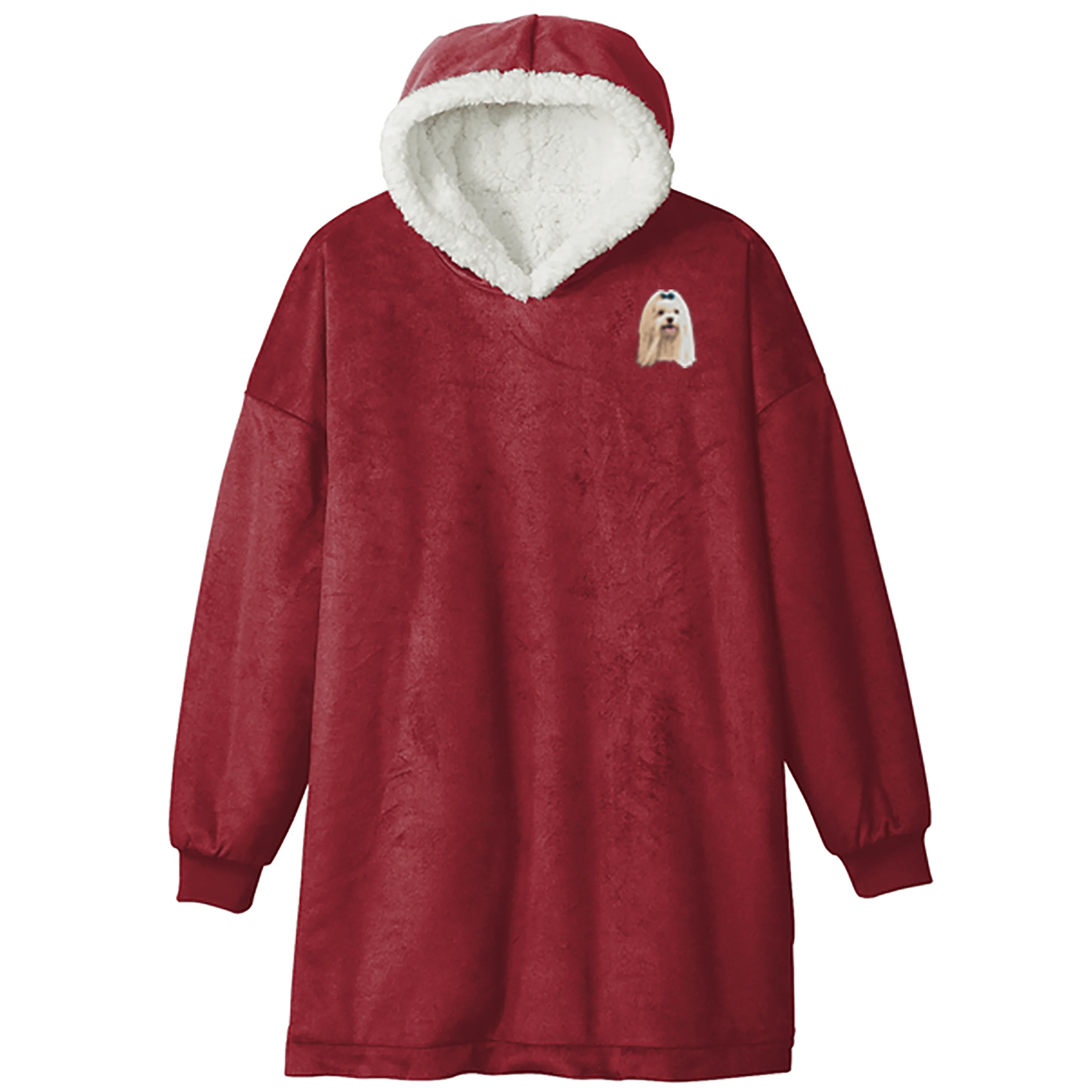 Maltese Embroidered Wearable Blanket - Image 7