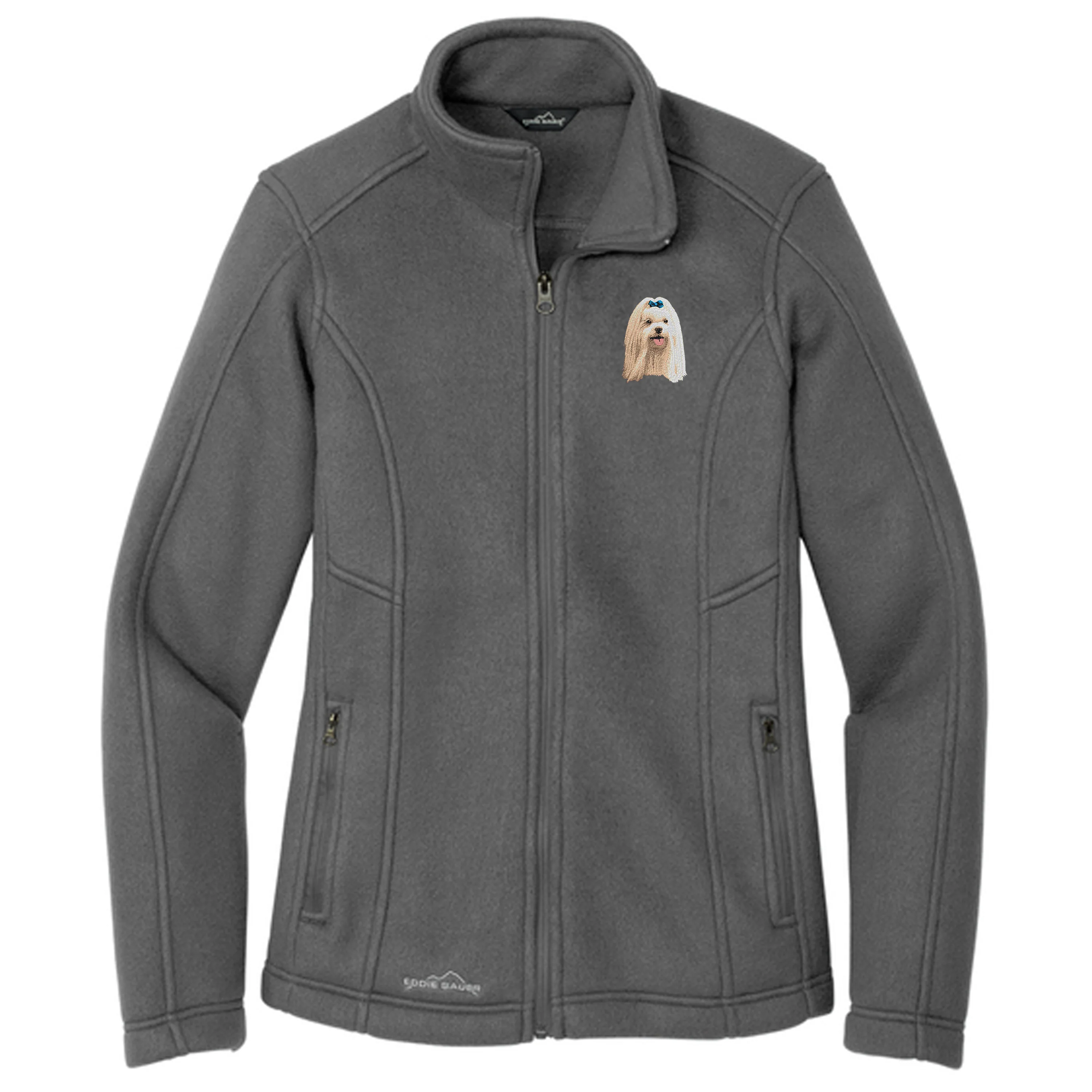 Maltese Embroidered Women's Fleece Jacket