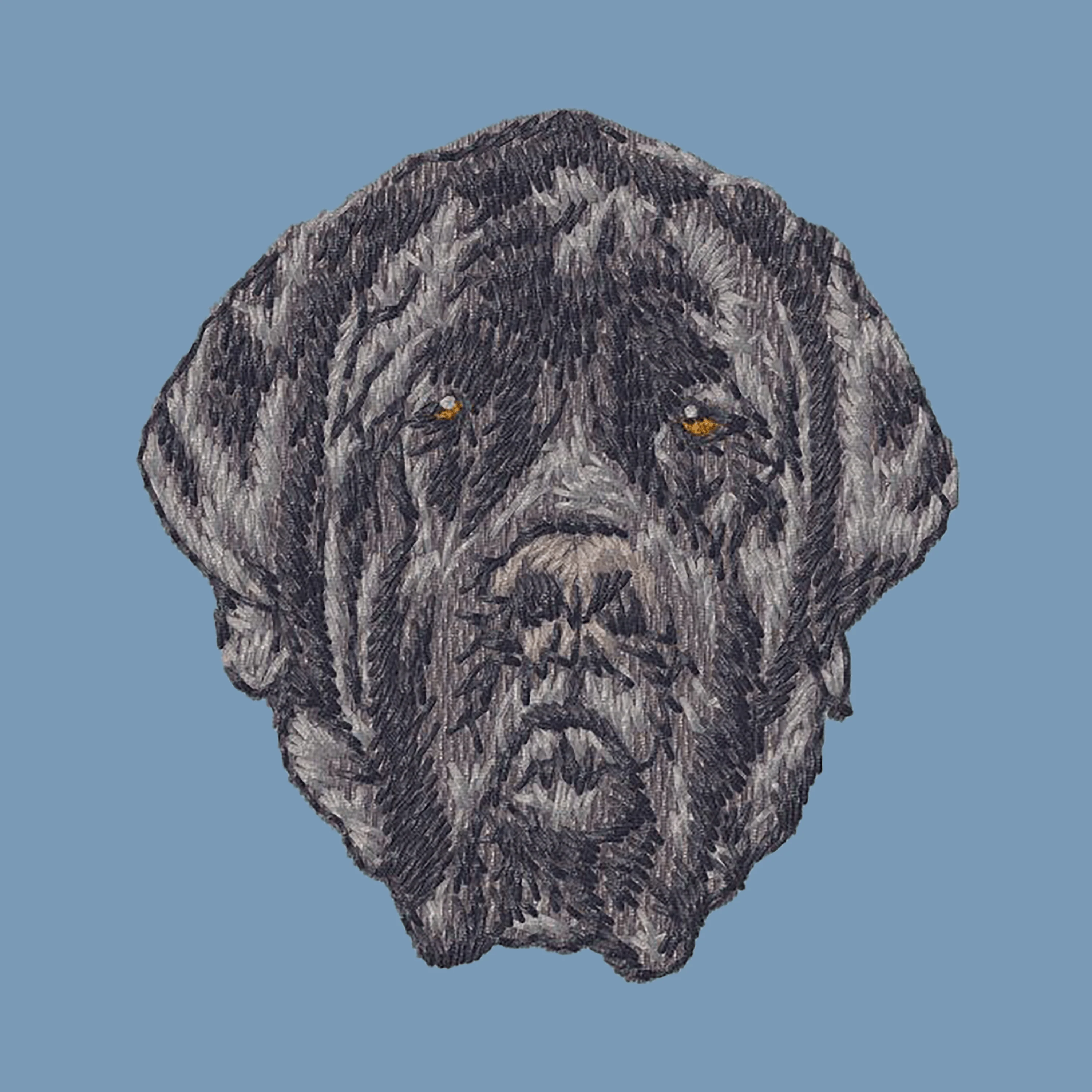 Mastiff Embroidered Men's Denim Shirt - Image 2