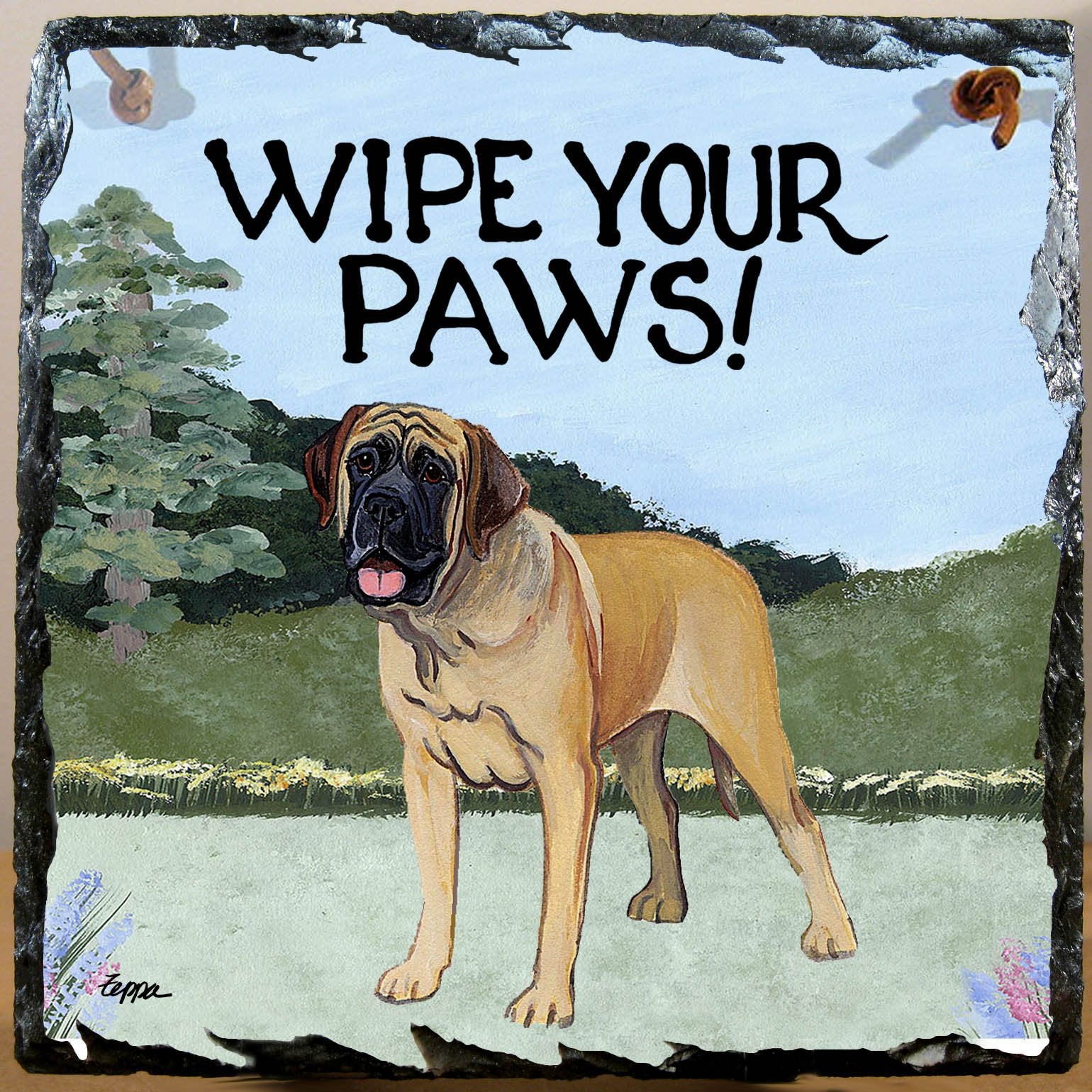 Mastiff Slate Sign