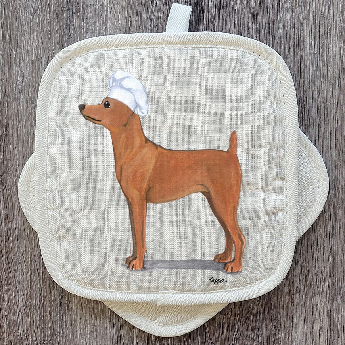 Miniature Pincher  Pot Holder Set - Image 2