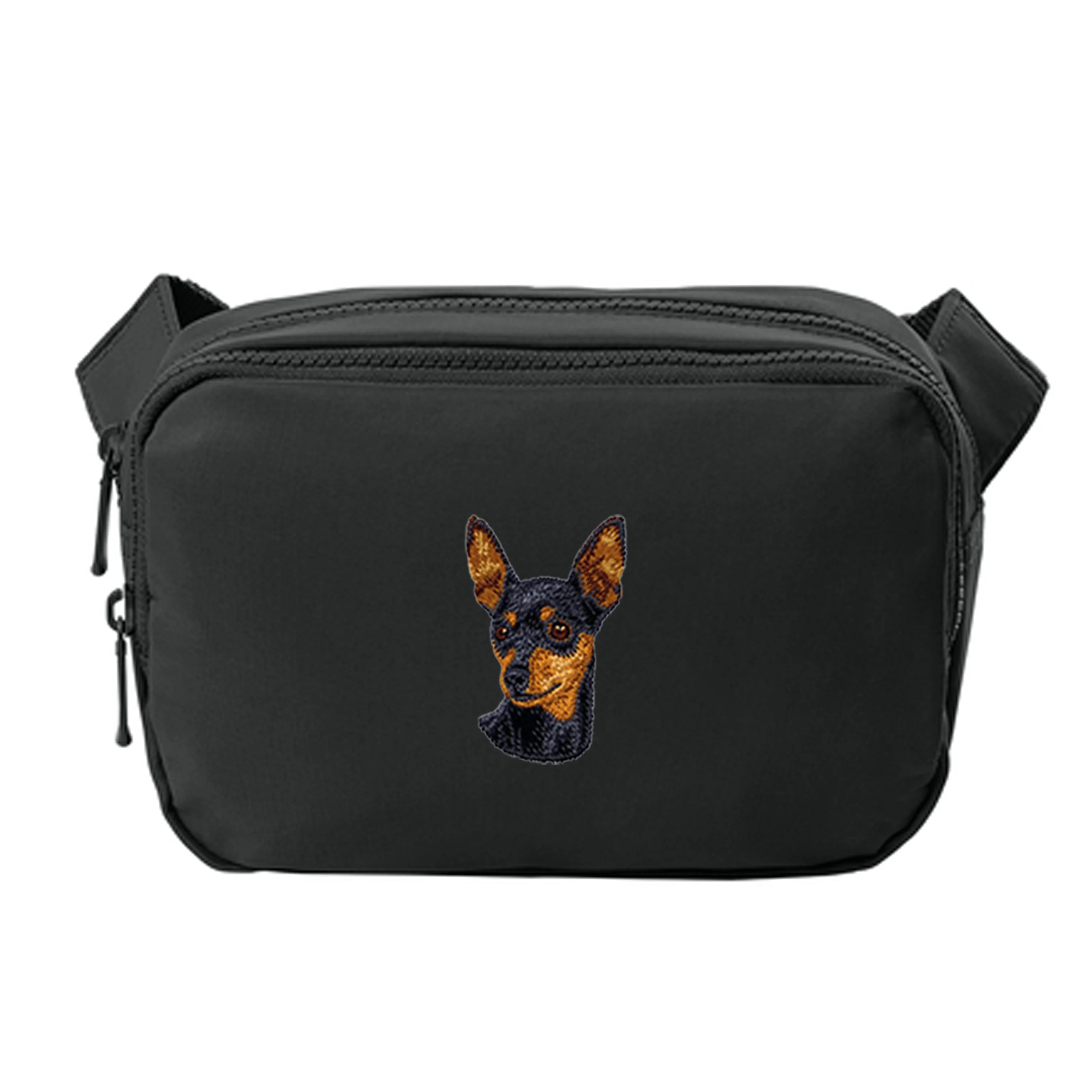 Miniature Pinscher Embroidered Crossbody Bag - Image 3