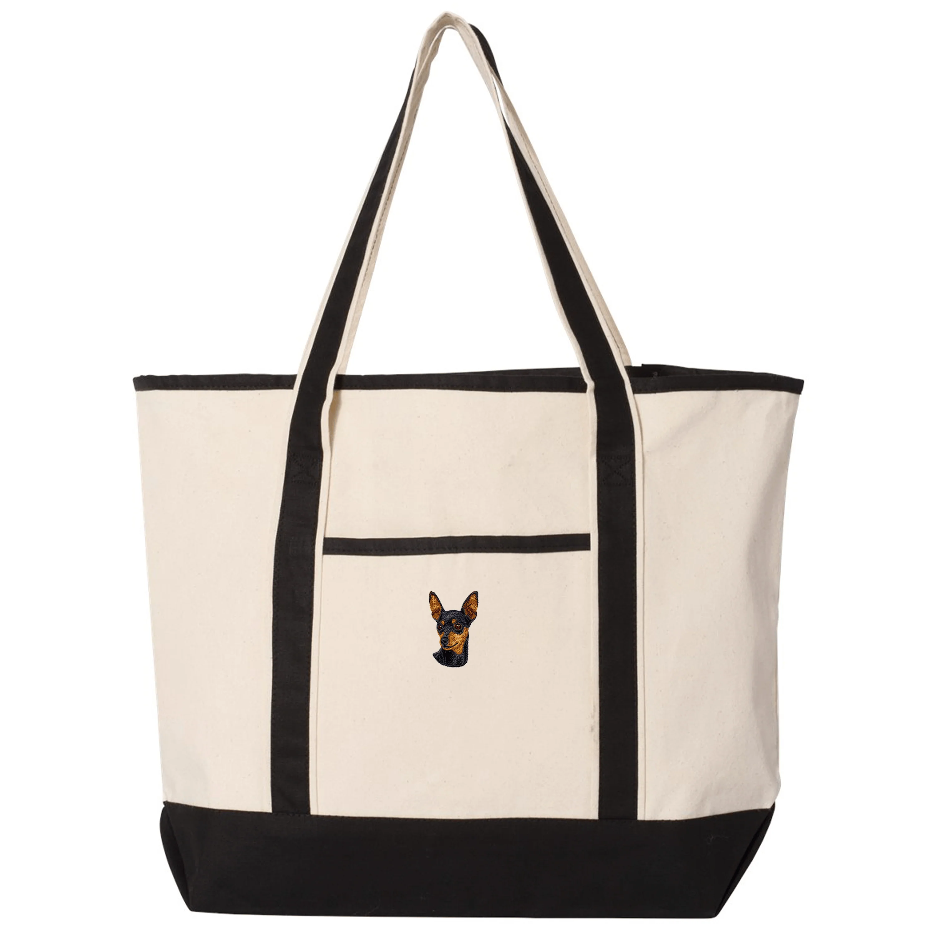 Miniature Pinscher Embroidered Tote