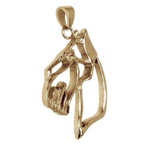 Miniature Schnauzer 14K Gold Cut Out Pendant - Image 2