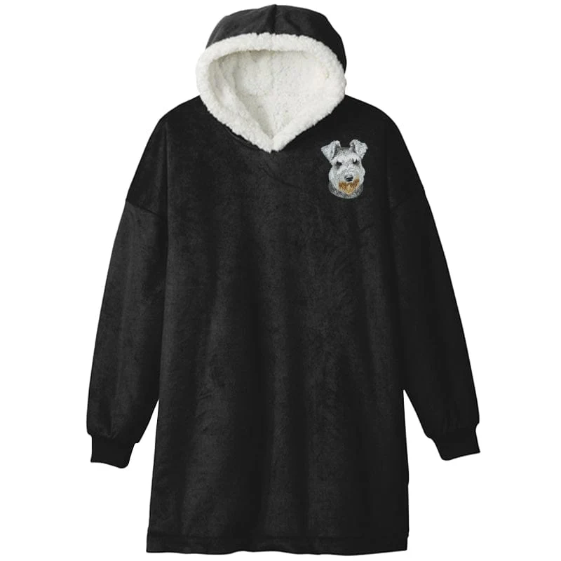 Miniature Schnauzer Embroidered Wearable Blanket - Image 4