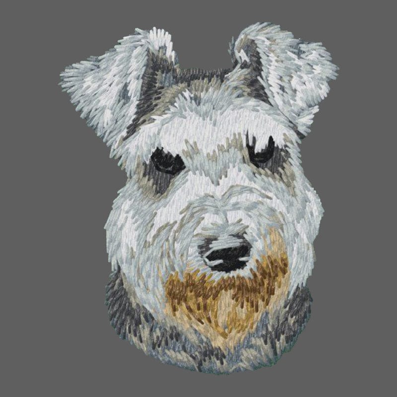 Miniature Schnauzer Embroidered Women's Fleece Jacket - Image 2