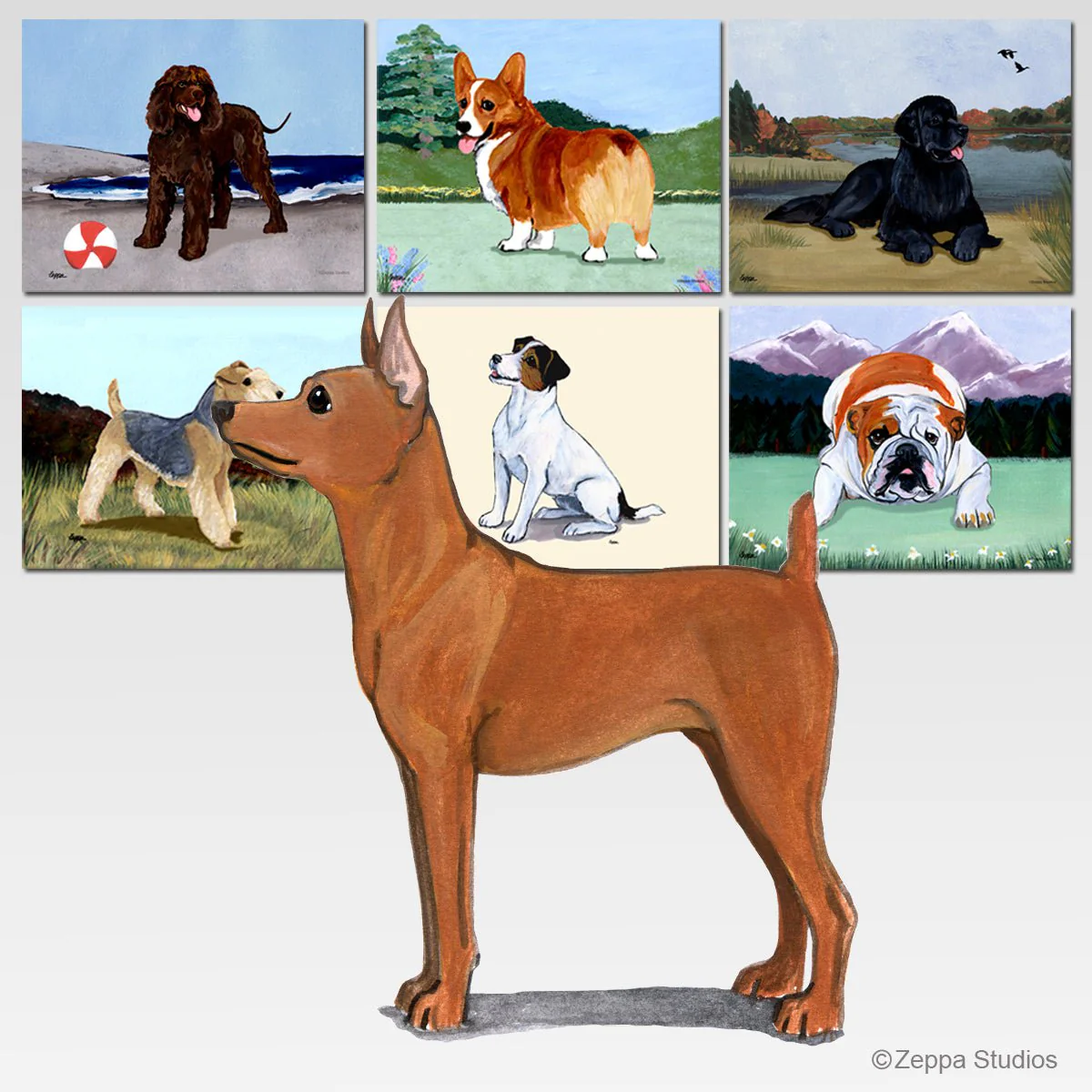 Miniature Pinscher Scenic Cutting Board - Image 2