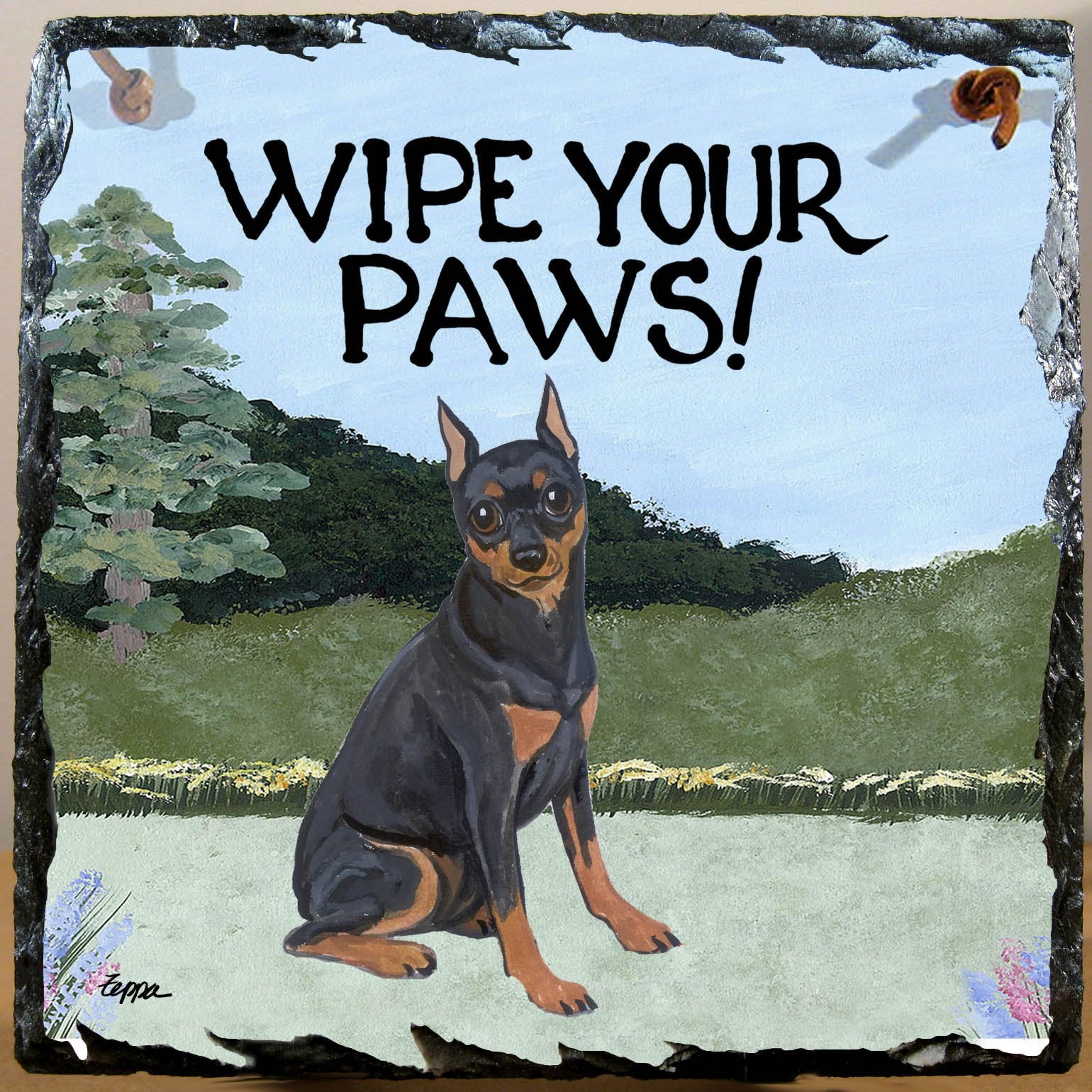 Miniature Pinscher Slate Sign - Image 2