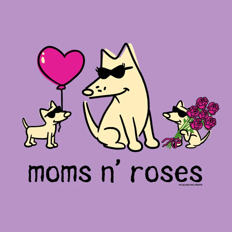 Moms N' Roses - Ladies T-Shirt V-Neck - Image 2