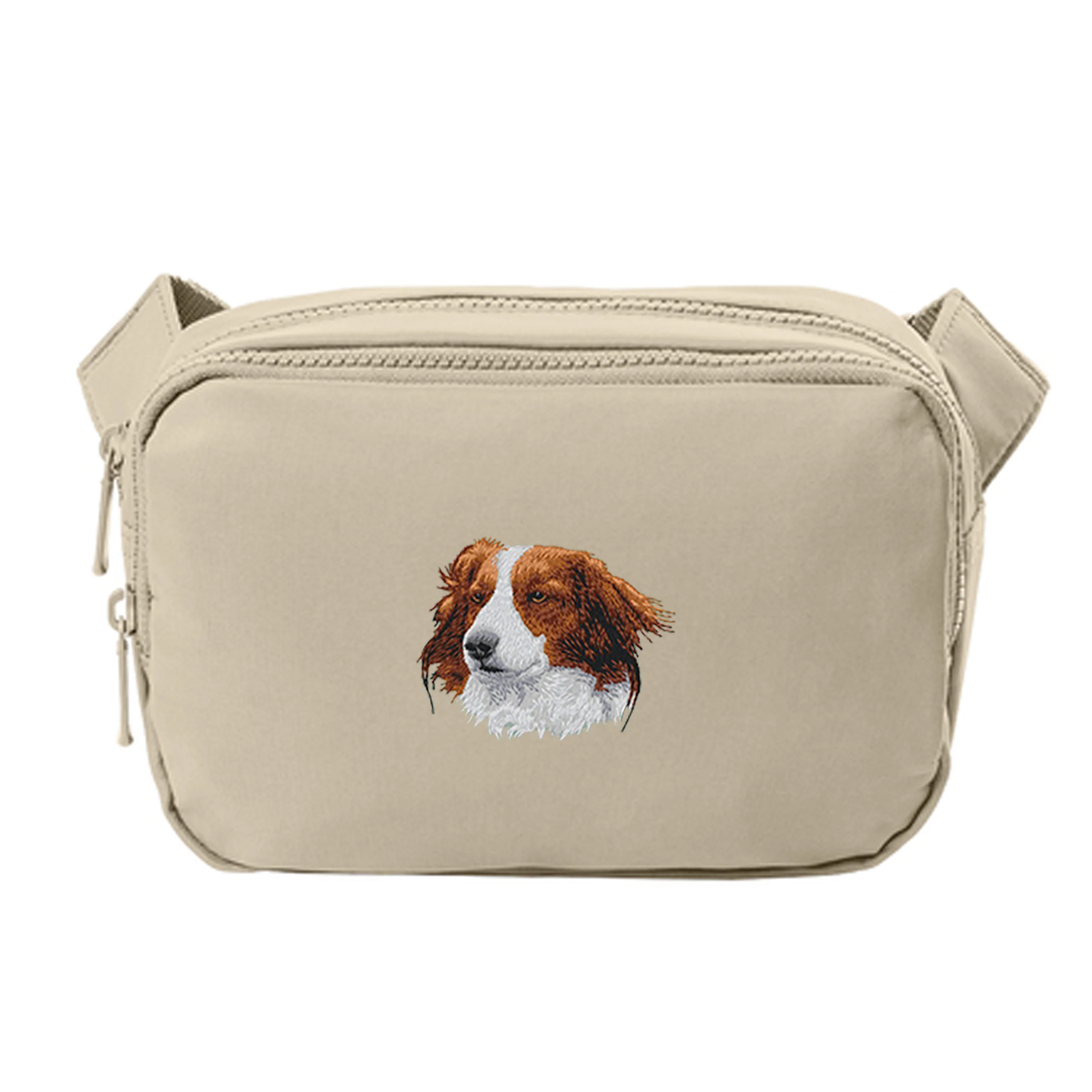 Nederlandse Kooikerhondje Embroidered Crossbody Bag