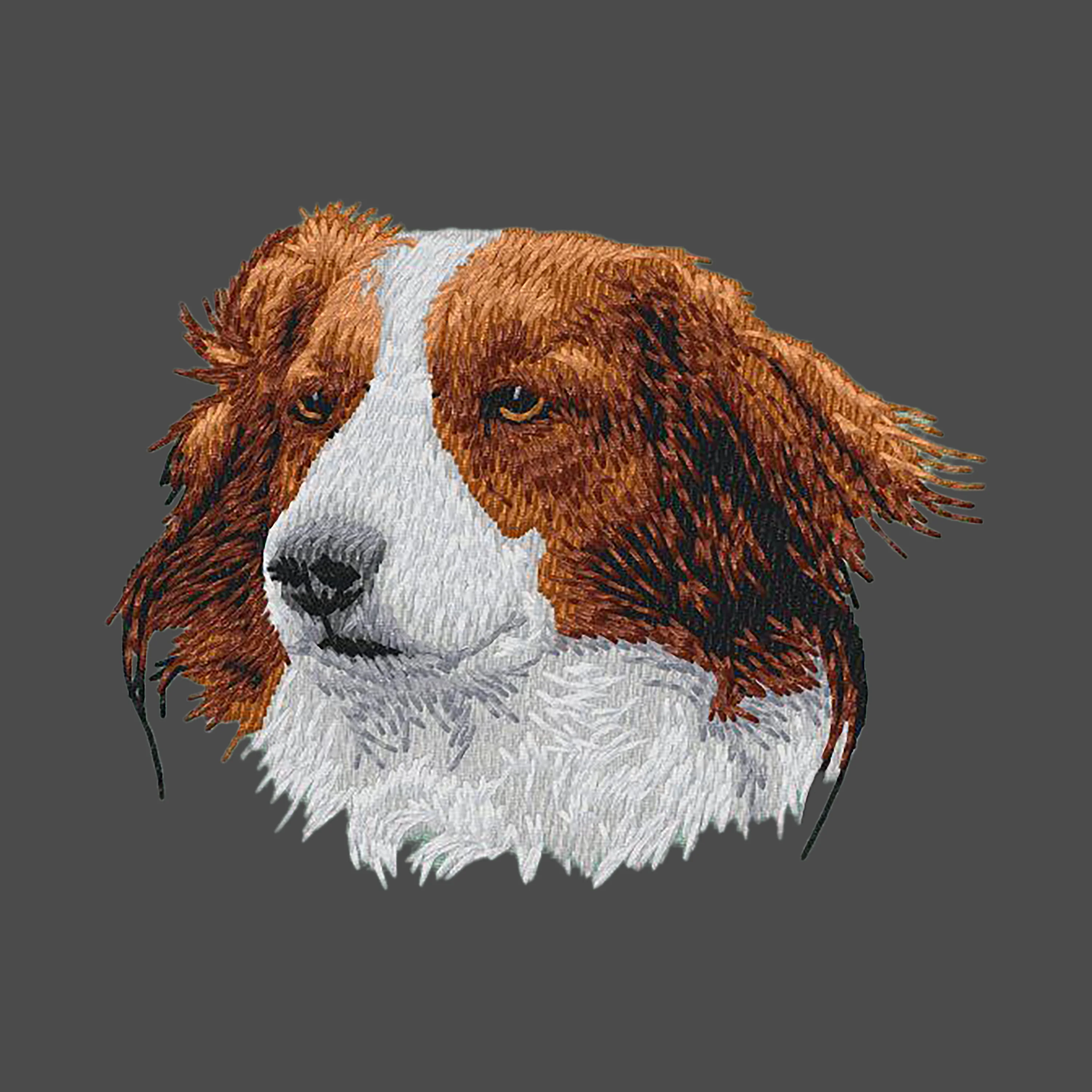 Nederlandse Kooikerhondje Embroidered Men's Fleece Jacket - Image 2