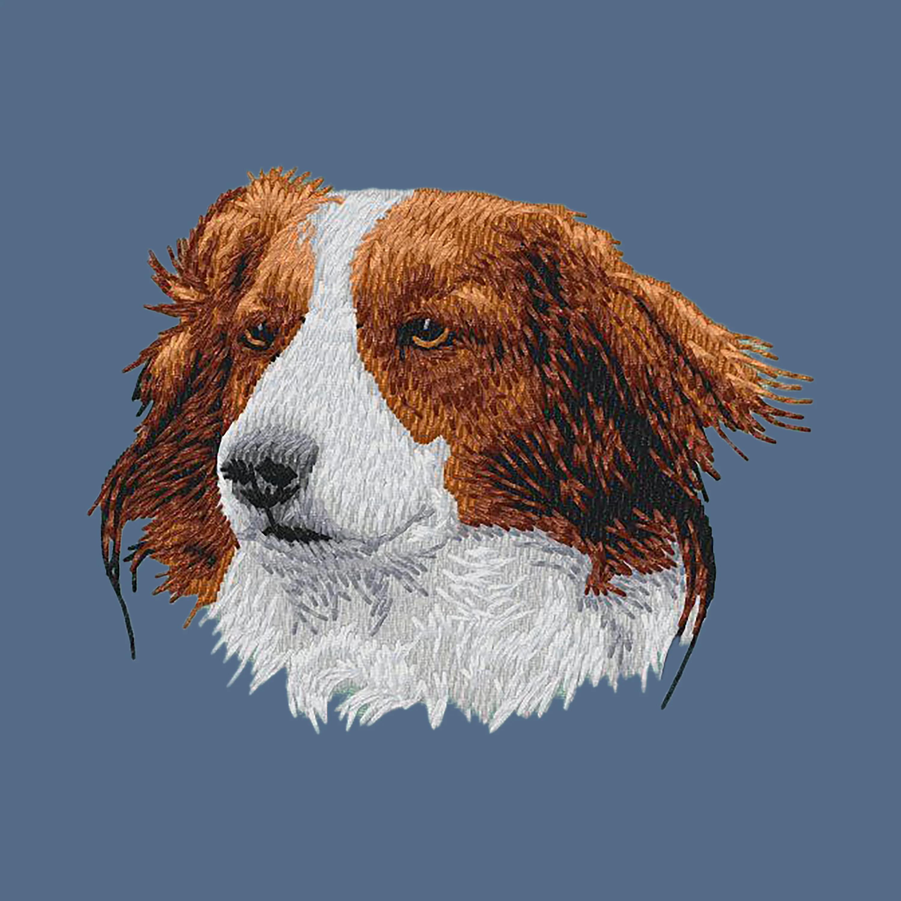 Nederlandse Kooikerhondje Embroidered Women's Denim Shirt - Image 2