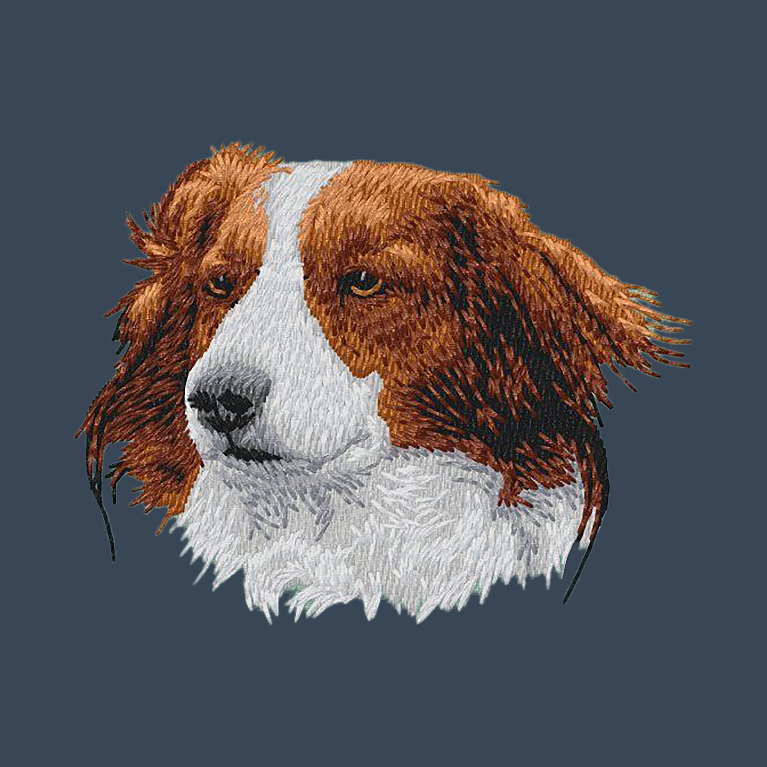 Nederlandse Kooikerhondje Embroidered Women's Denim Shirt - Image 4