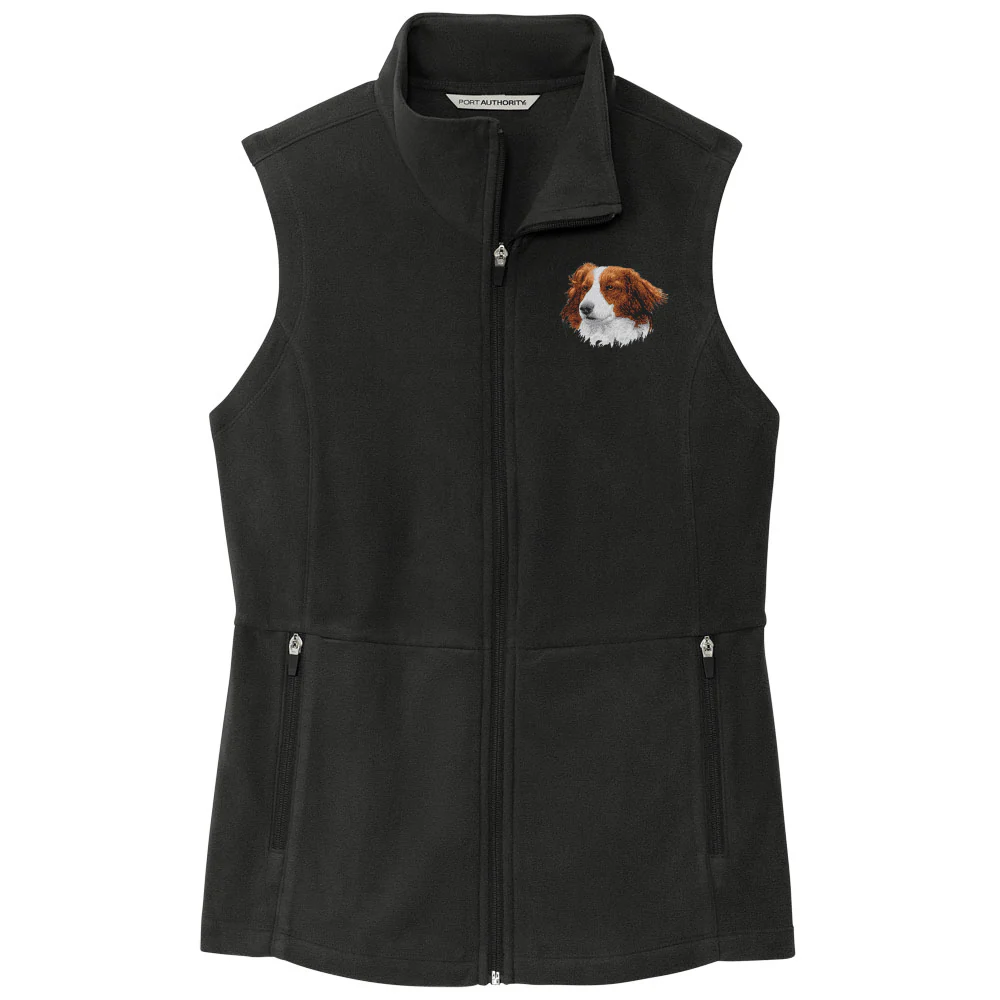 Nederlandse Kooikerhondje Embroidered Women's Fleece Vest - Image 3
