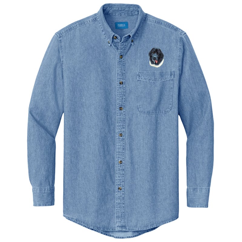 Newfoundland Embroidered Men's Denim Shirt - Image 7