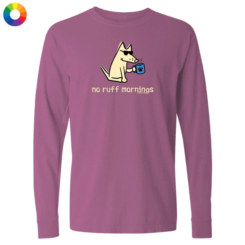 No Ruff Mornings - Classic Long-Sleeve T-Shirt - Image 3
