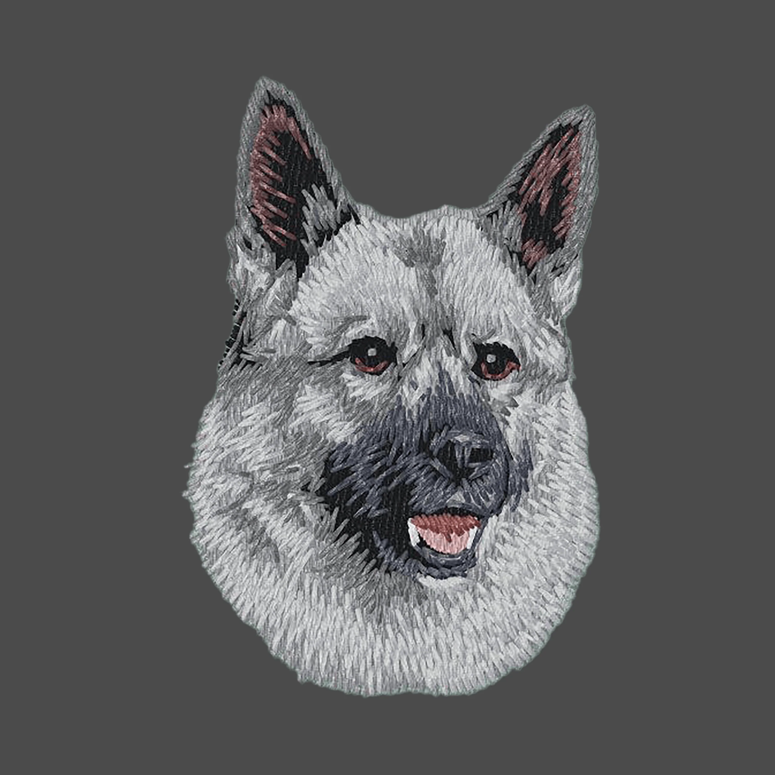 Norwegian Elkhound Embroidered Men's Fleece Jacket - Image 2