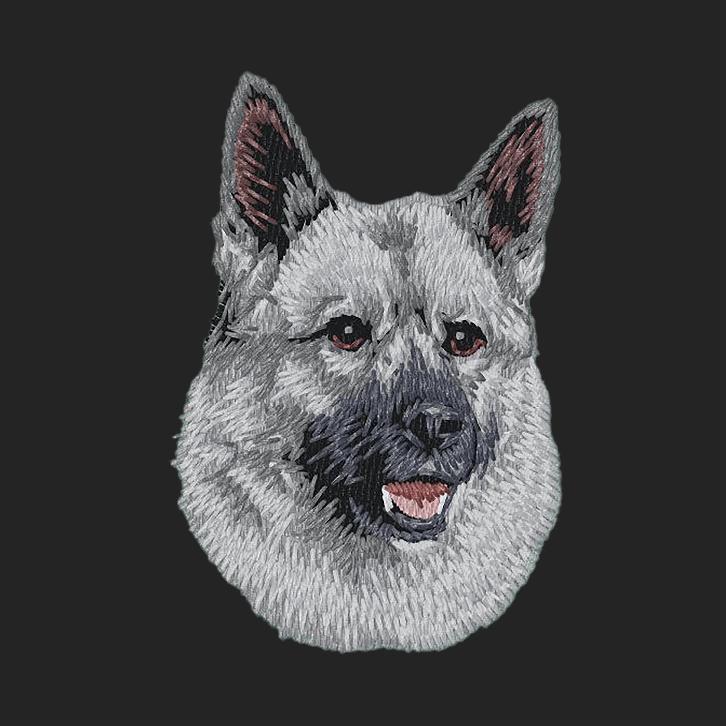 Norwegian Elkhound Embroidered Sweatshirt Hoodie - Image 2