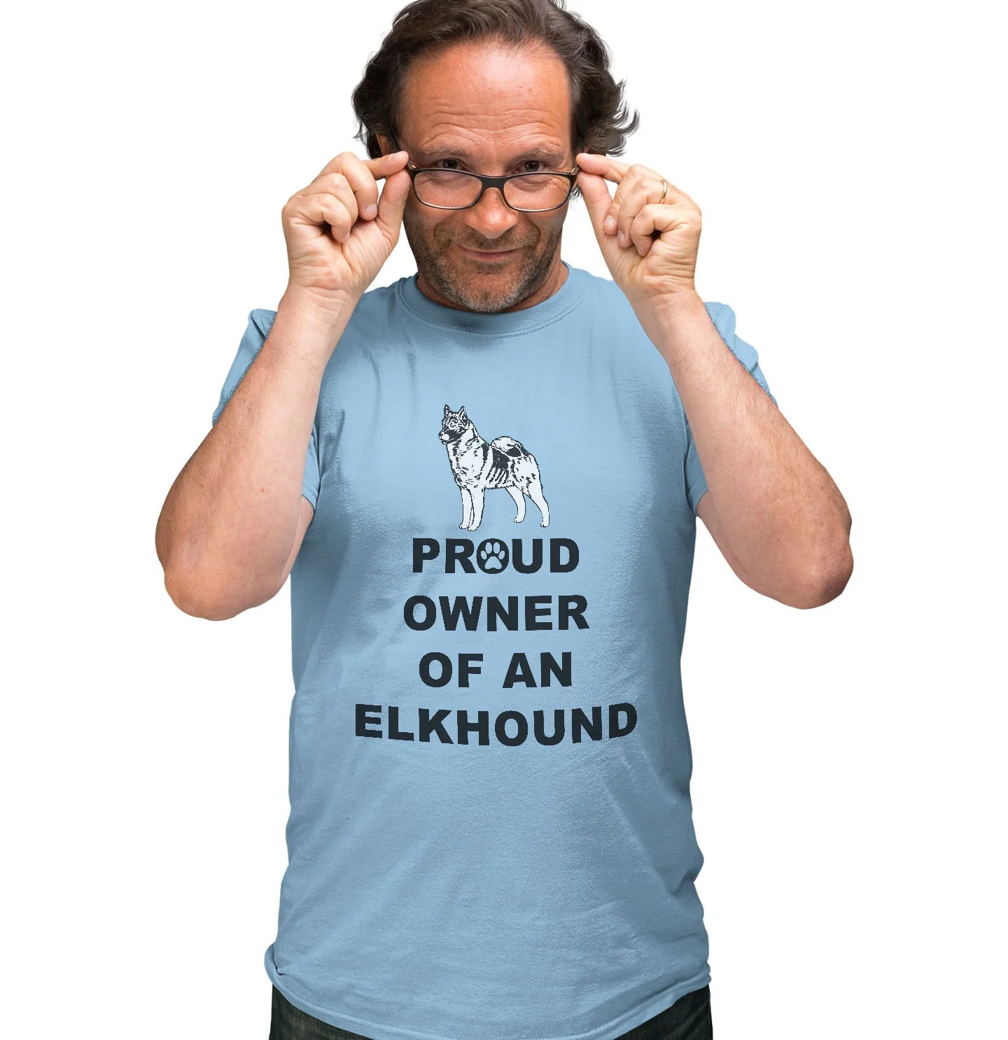 Norwegian Elkhound Proud Owner - Adult Unisex T-Shirt - Image 4