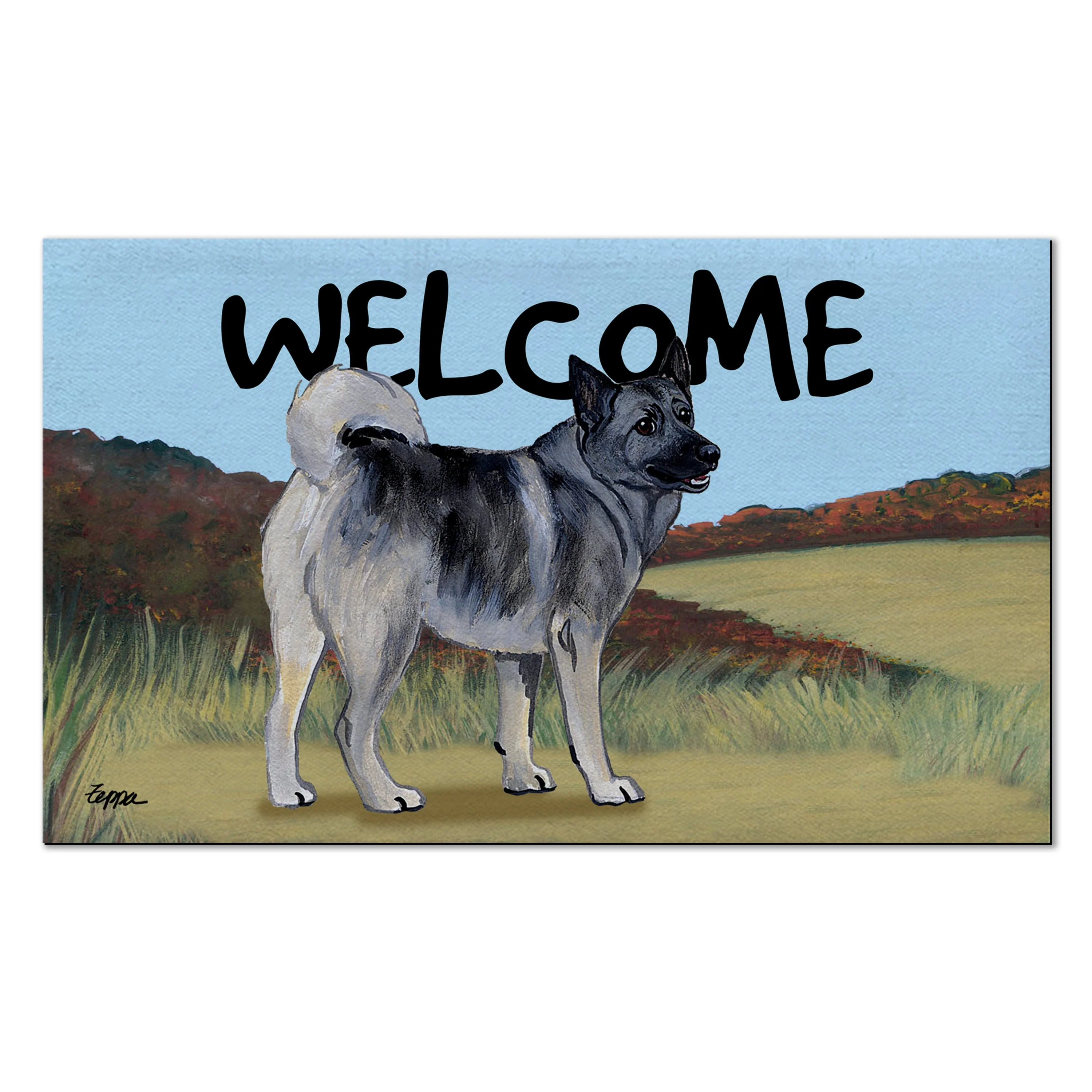 Norwegian Elkhound Welcome Mat - Image 4