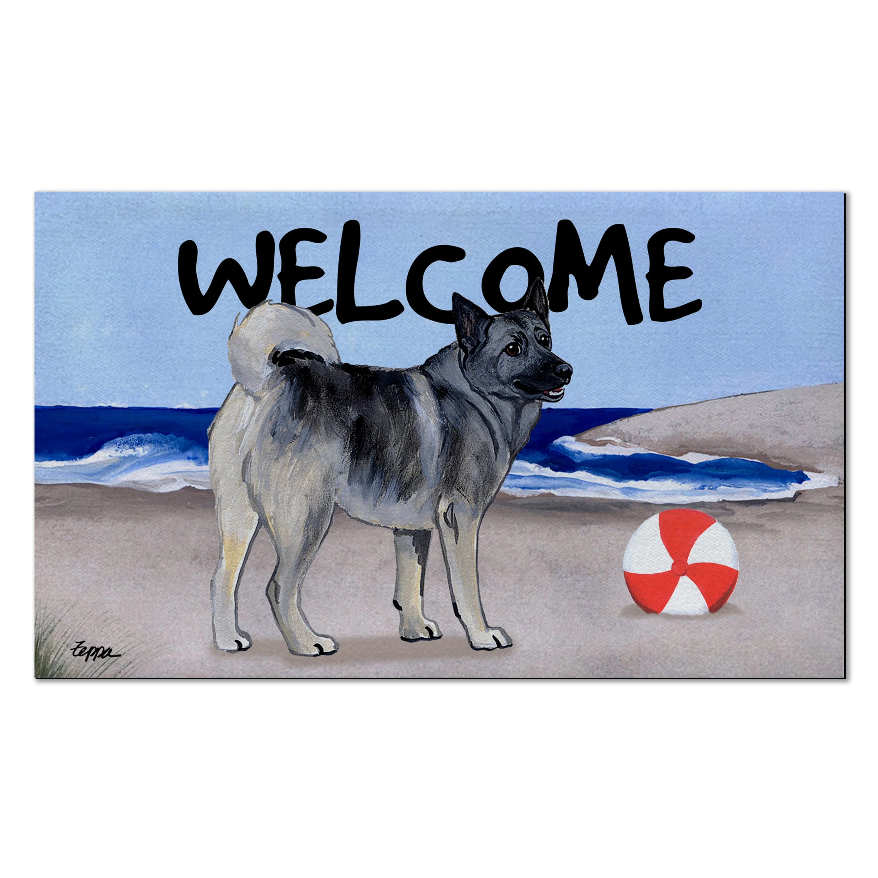 Norwegian Elkhound Welcome Mat - Image 5