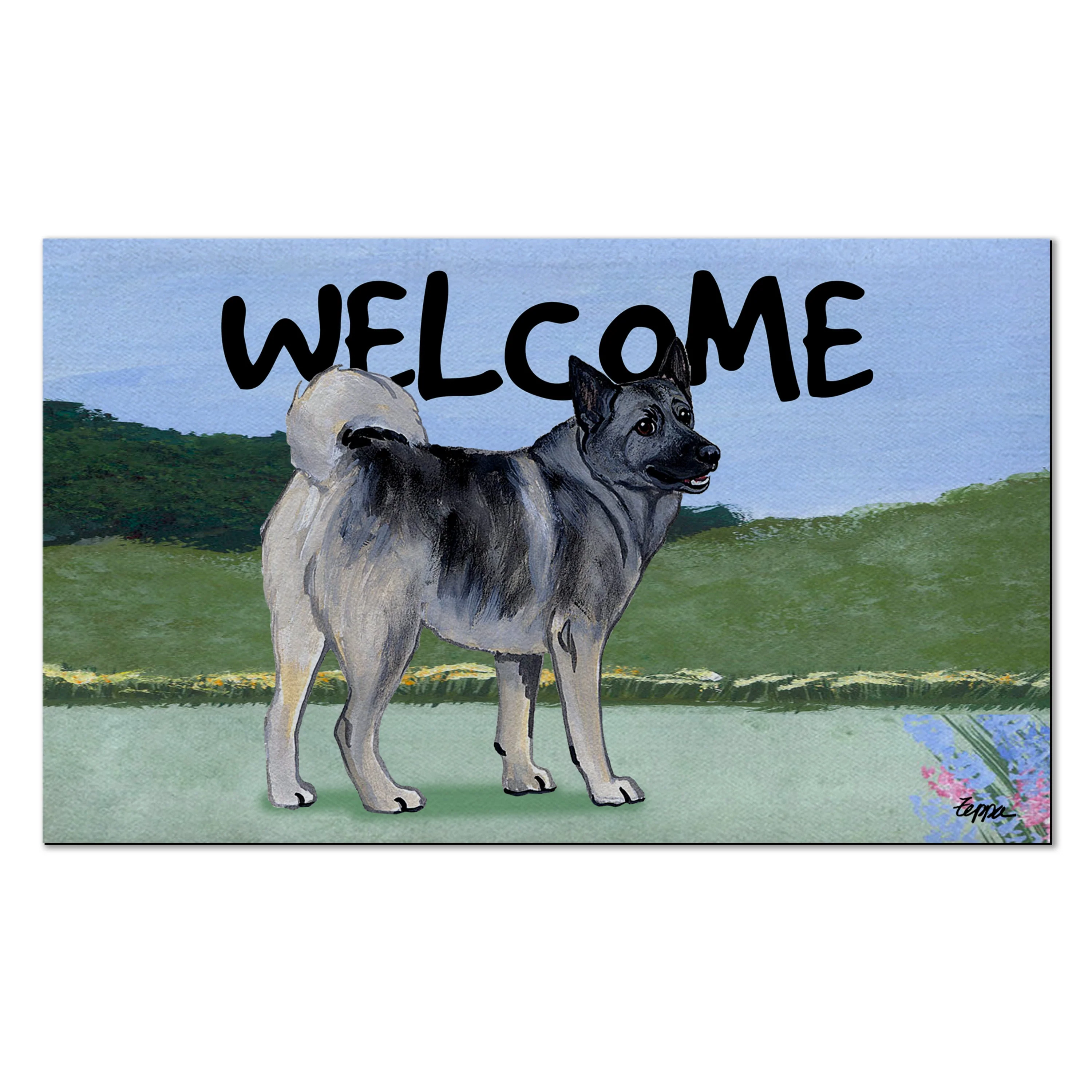 Norwegian Elkhound Welcome Mat - Image 6