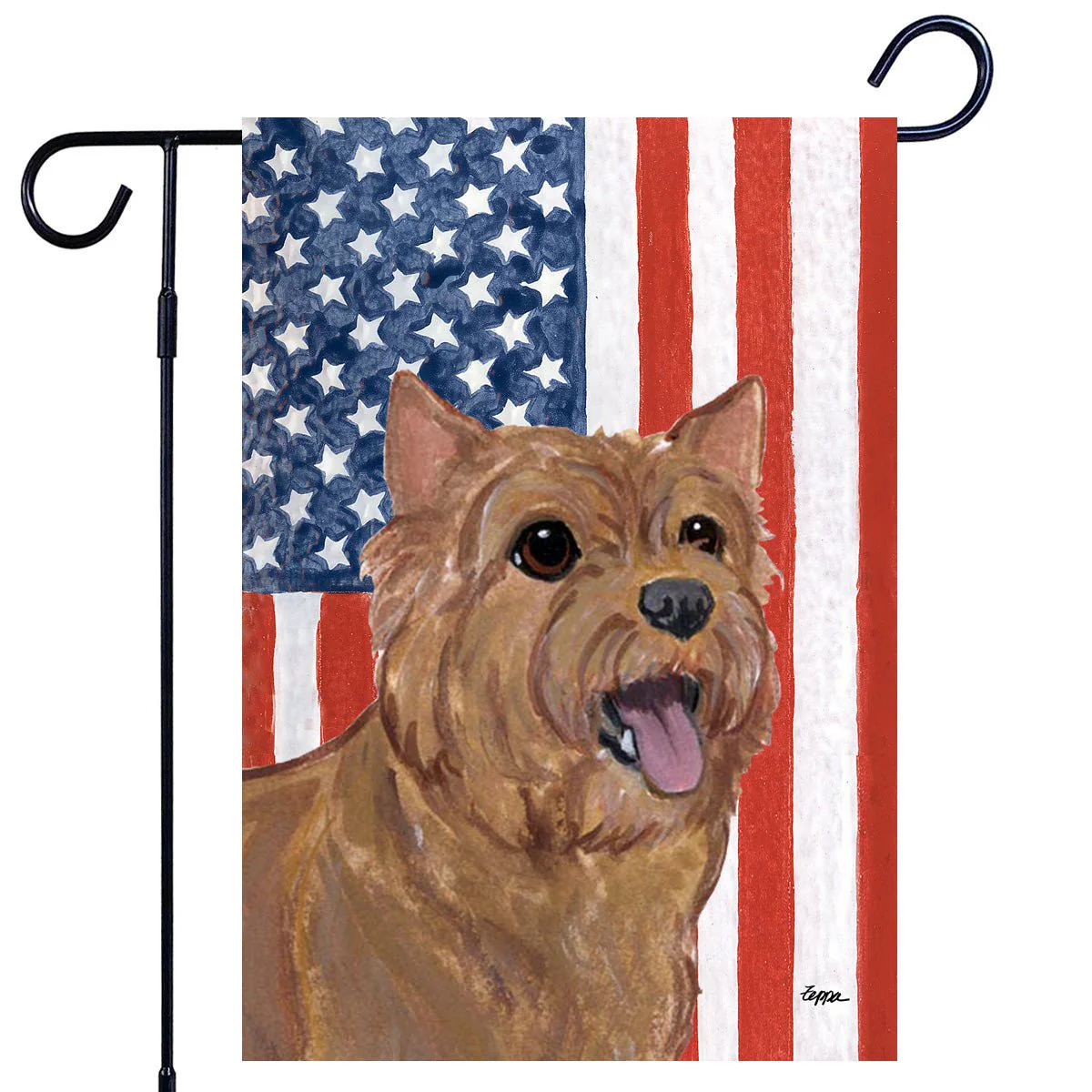 Norwich Terrier Americana Garden Flag - Image 2