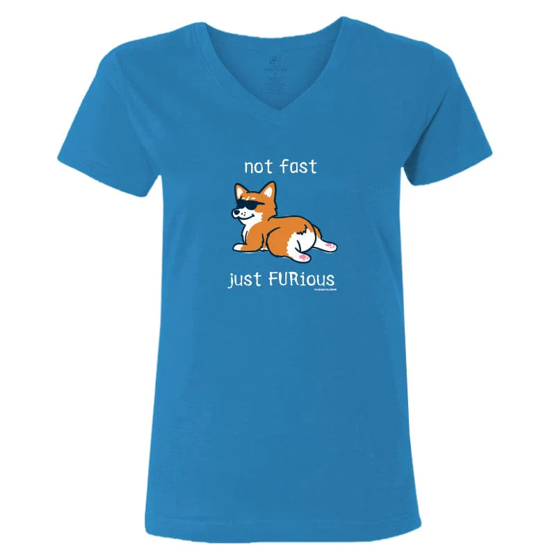 Not Fast, Just FURious - Ladies T-Shirt V-Neck