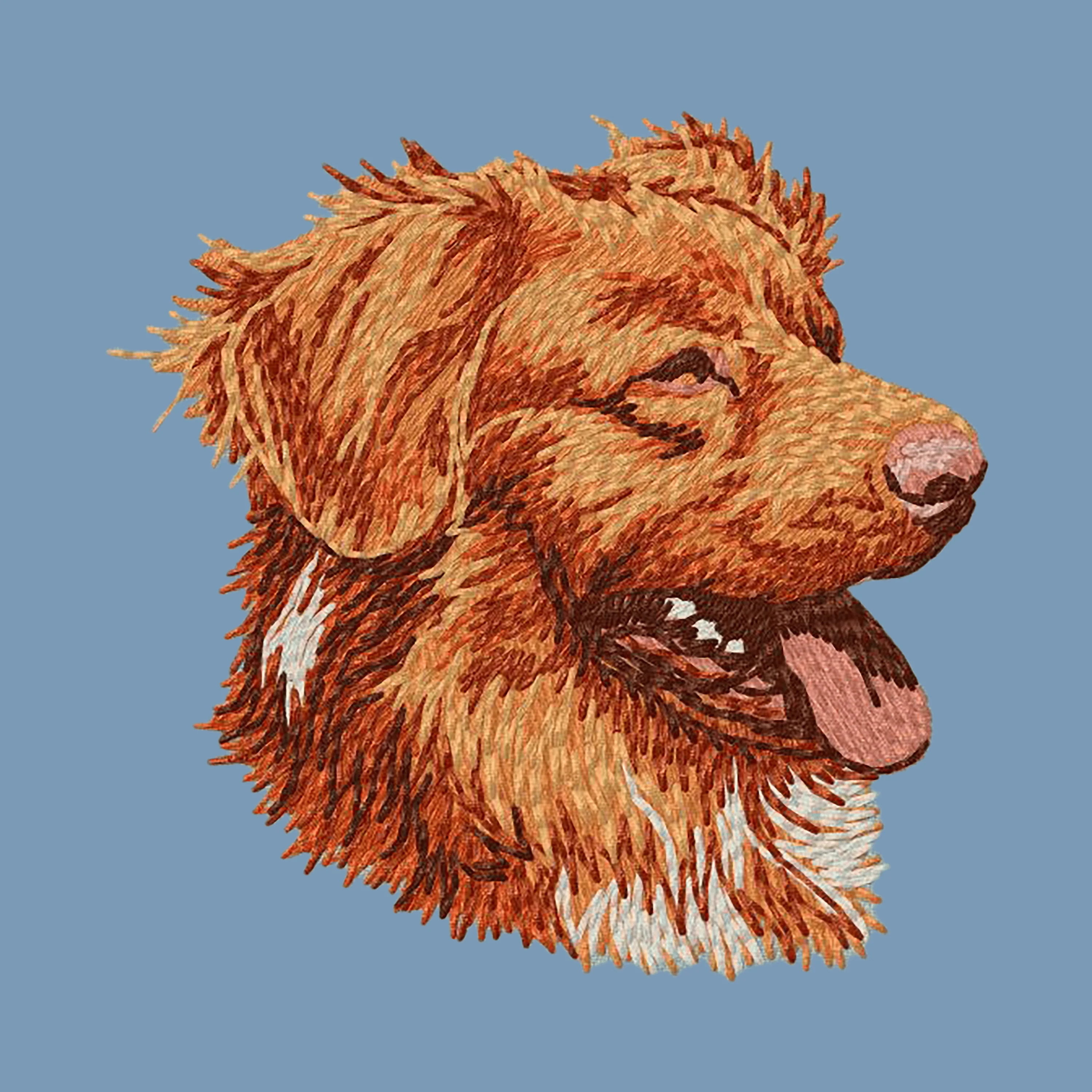 Nova Scotia Duck Tolling Retriever Embroidered Men's Denim Shirt - Image 2