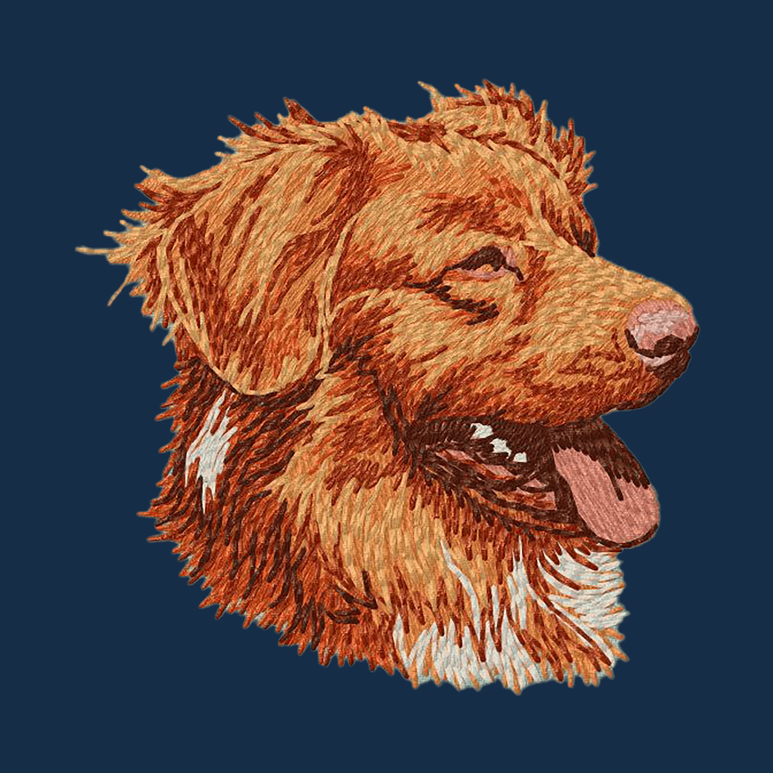 Nova Scotia Duck Tolling Retriever Embroidered Men's Denim Shirt - Image 4