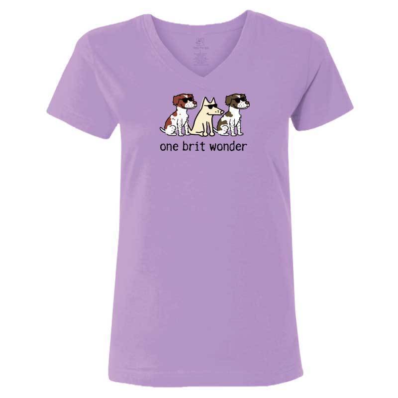 One Brit Wonder - Ladies T-Shirt V-Neck - Image 3