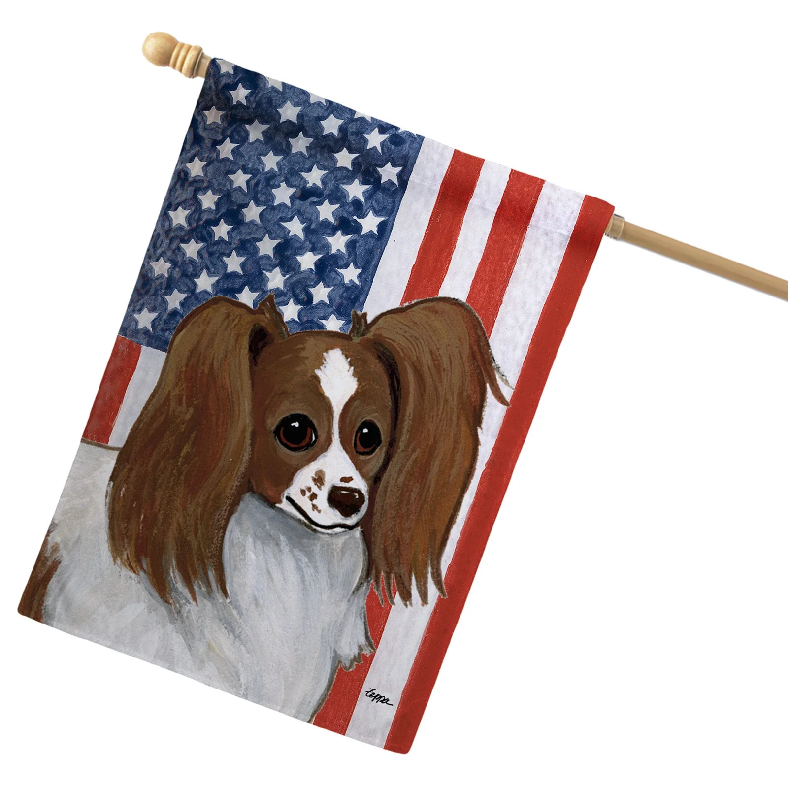Papillon Americana House Flag - Image 2