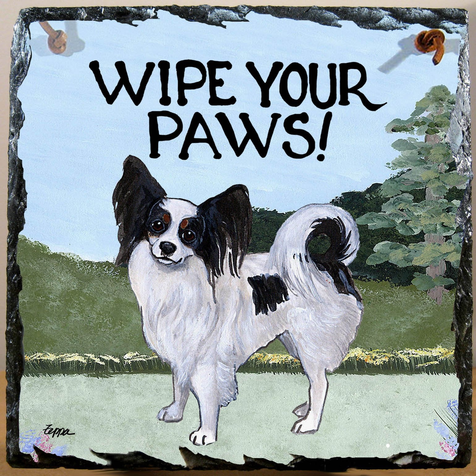 Papillon Slate Sign - Image 2